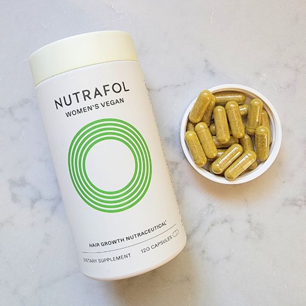 Nutrafol Vegan hair growth supplement bottle